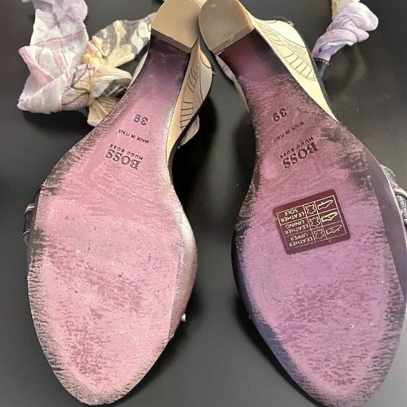 NWT Boss Lovely Women Leather Wedge Heel Shoes Size 9 - Picture 6 of 6